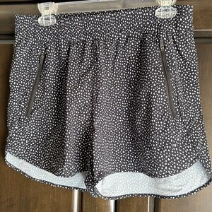 Tribal Black and White Patterned Athletic Shorts